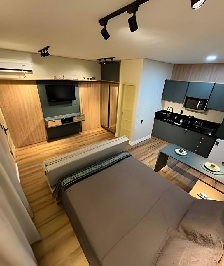 Studio Completo Novo - Ar Smart TV Cozinha Seguro
