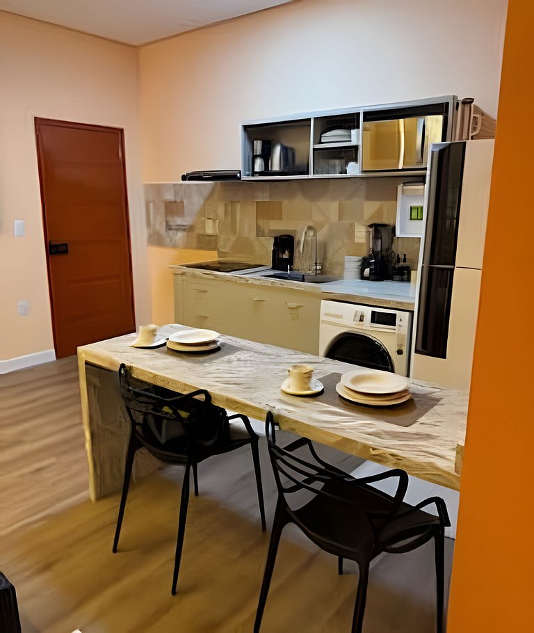 2 Quartos | Novo premium com ar, lava e seca.