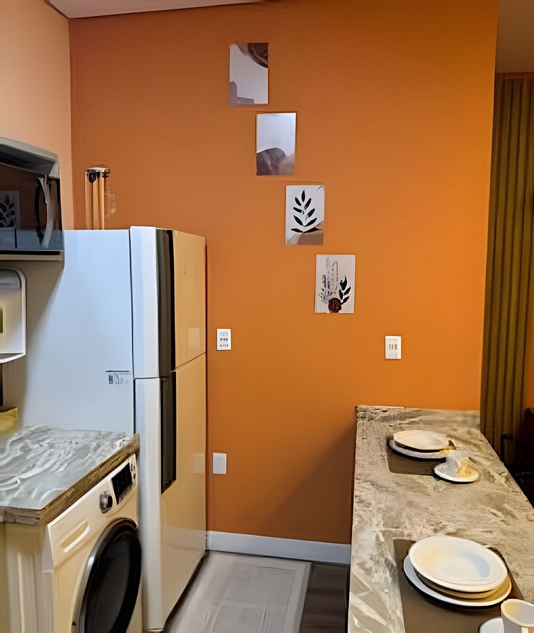 2 Quartos | Novo premium com ar, lava e seca.