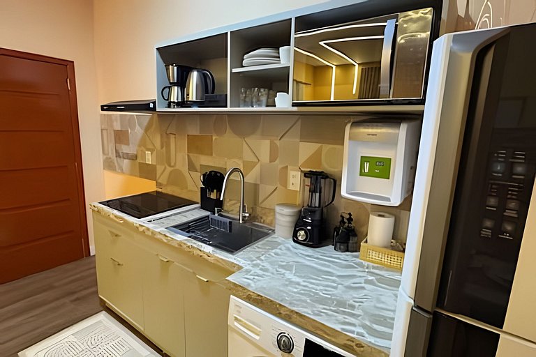 2 Quartos | Novo premium com ar, lava e seca.