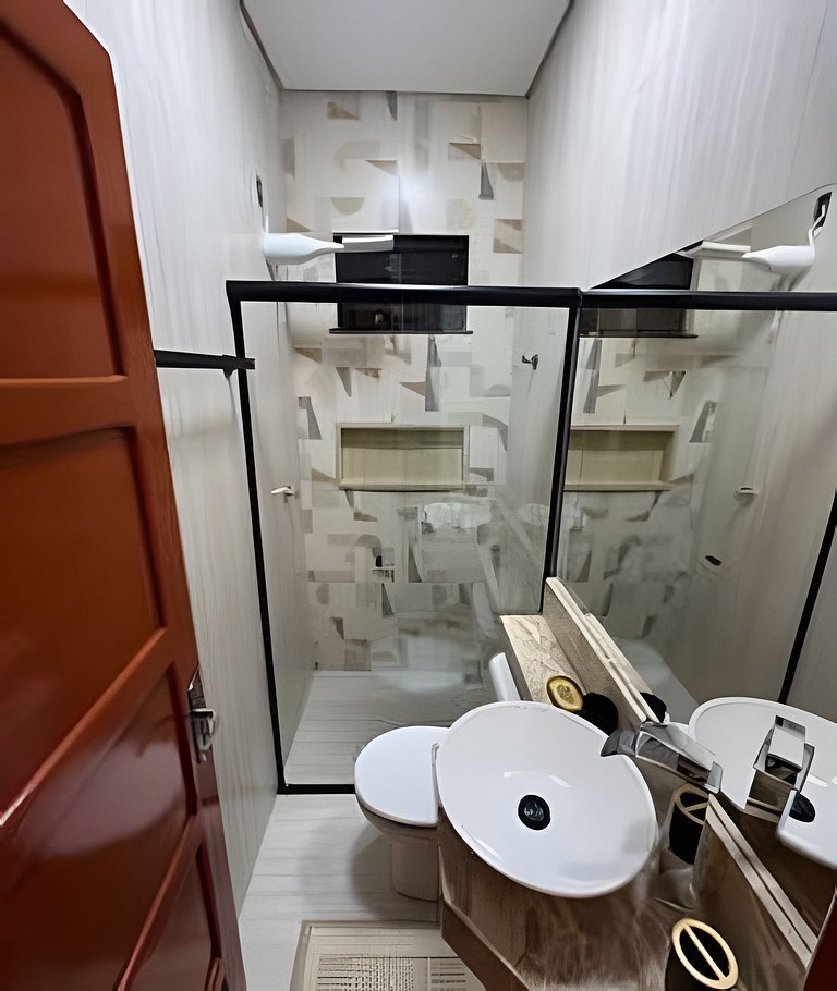 2 Quartos | Novo premium com ar, lava e seca.