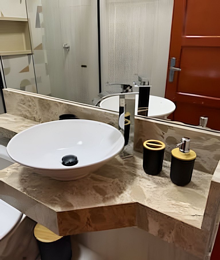 2 Quartos | Novo premium com ar, lava e seca.