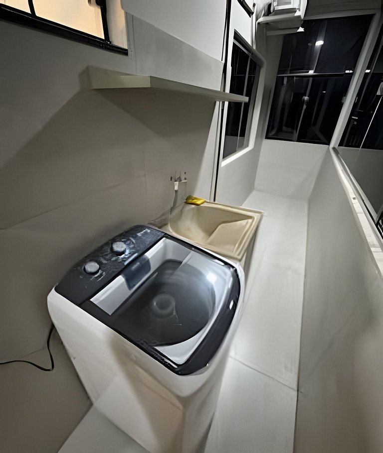 Apto Premium completo Climatizado com maq de lavar