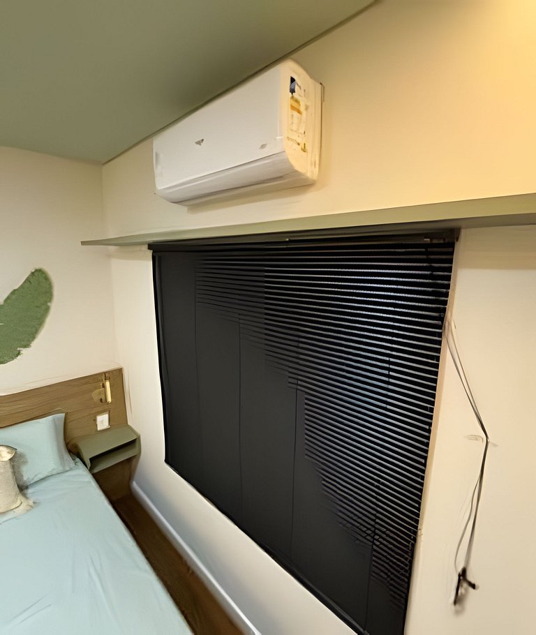 Apto Premium completo Climatizado com maq de lavar