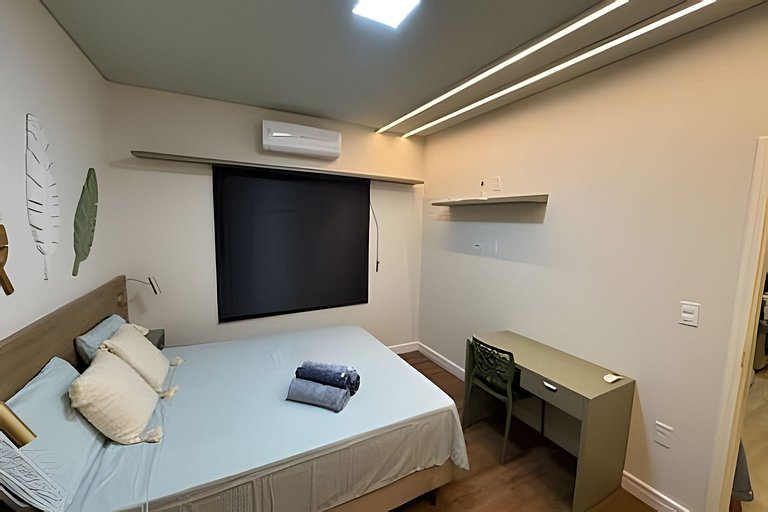 Apto Premium completo Climatizado com maq de lavar