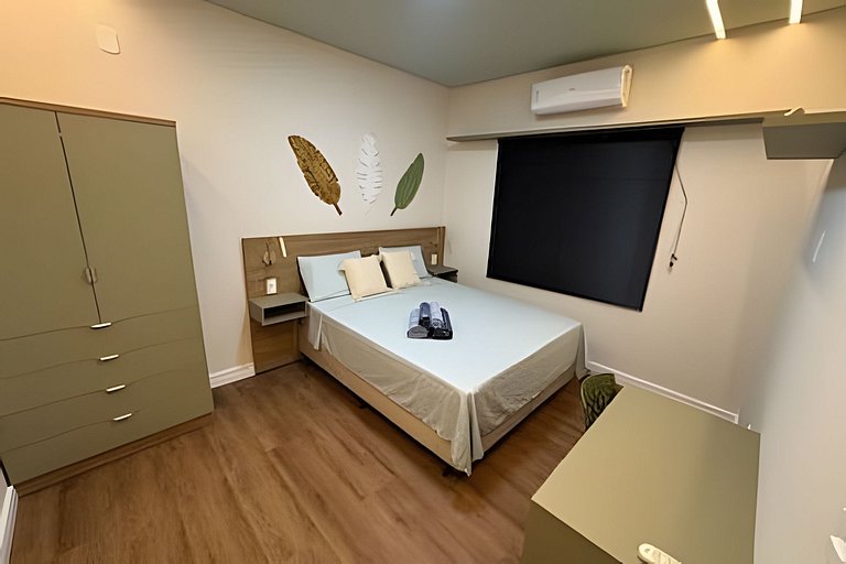 Apto Premium completo Climatizado com maq de lavar