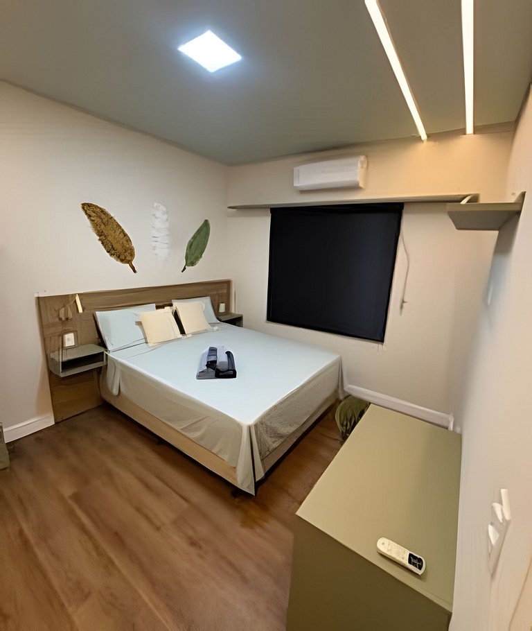 Apto Premium completo Climatizado com maq de lavar